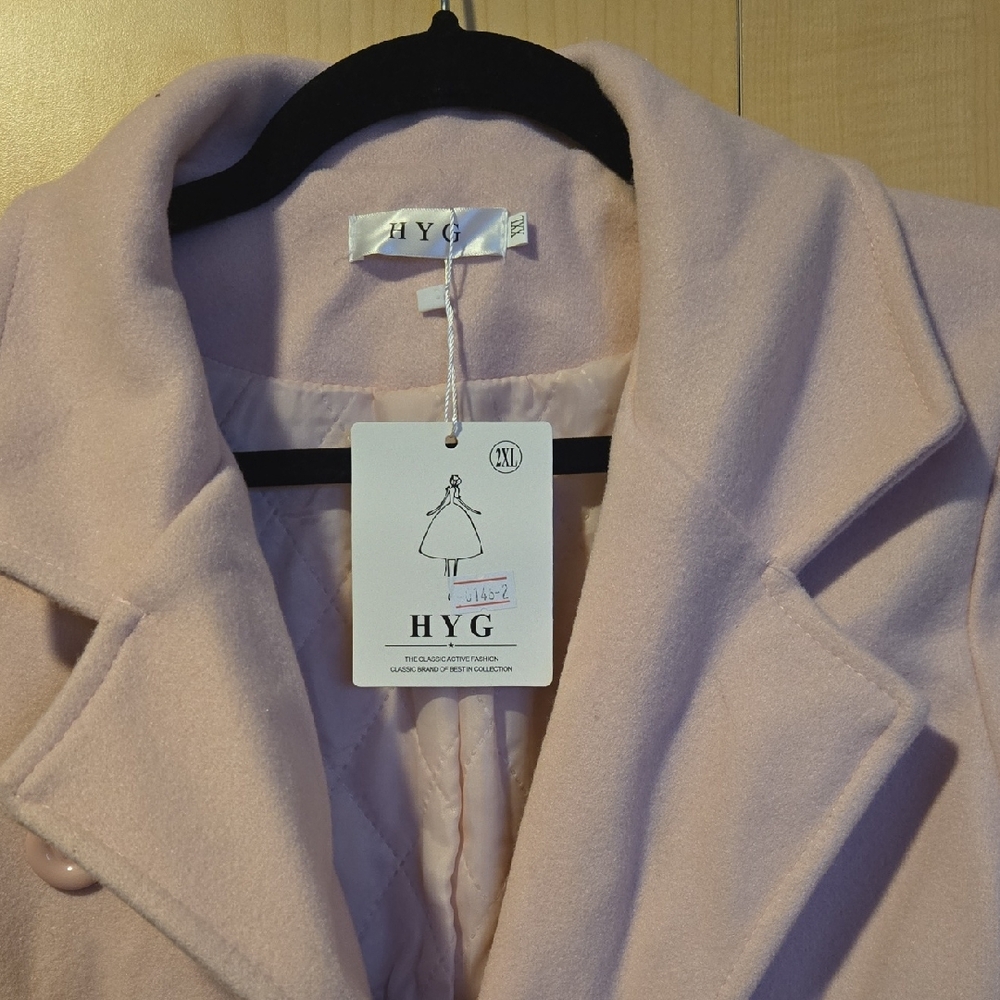 Light Pink‎ Women's Trench Coat